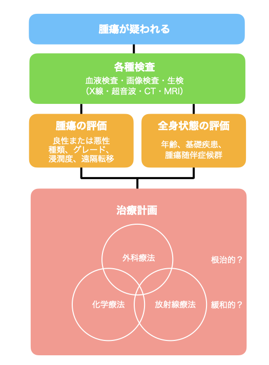 がん治療のフローチャート